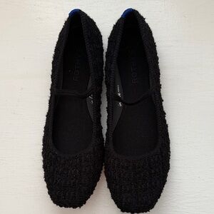 NWOT ROTHY’s MAX SQUARE MARY JANE BLACK BOUCLE